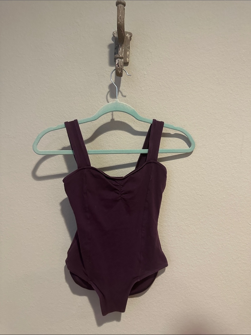 Theatricals Cinched Front Wide Strap Maroon Ballet Leotard - Picture 3 of 8